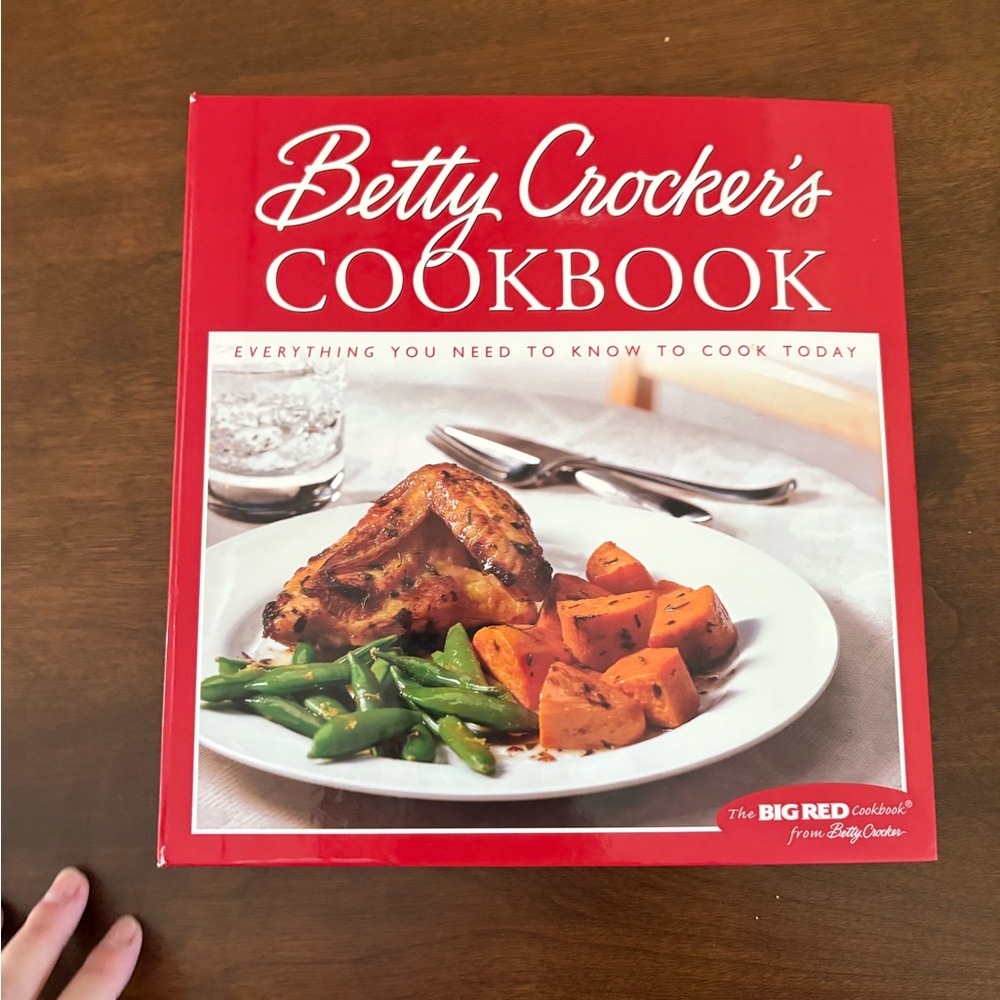 Betty Crocker Cookbook with Bold Red Cover